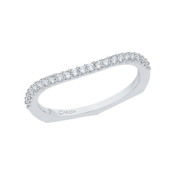 Prong Set Diamond Wedding Band in 14K White Gold